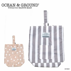 シューズバッグ オーシャンアンドグラウンド シューズBAG ドット ストライプ 通園 通学 OCEAN&GROUND DOT＆STRIPE