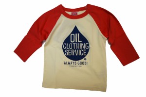 【アウトレット】Tシャツ レディース 長袖 2,3 OIL オイル パパ＆ママ＆ジュニア レディース メンズ ラグラン7分袖 オイル OIL CLOTHING 