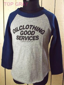 【アウトレット】Tシャツ キッズ 100cm OIL オイル キッズ 100cm ラグラン 長袖 Tシャツ OIL CLOTHING SERVICE 子供服