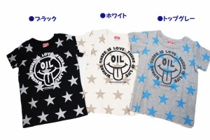 【アウトレット】Tシャツ キッズ 半袖 OILオイル キッズ 星柄Tシャツ OIL CLOTHING SERVICE 子供服 100cm