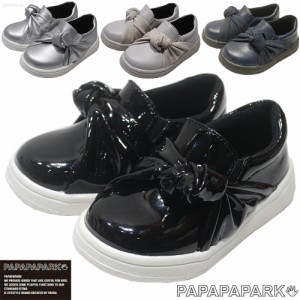 【アウトレット／50%OFF】スニーカー 女の子 パパパパーク PAPAPAPARK リボン スリッポン 13-16cm FOインターナショナル 子供服ブランド