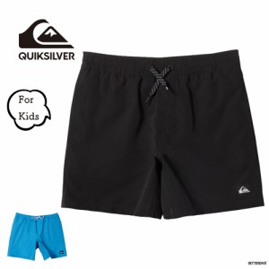 スイムショーツ 水着 スイムウェア キッズ ボーイズ 男の子 プリント クイックシルバー QUIKSILVER EVERYDAY SOLID VOLLEY YTH 14