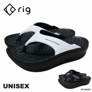 サンダル メンズ レディース リグ rig リカバリーサンダル FLIP FLOP 2.0 Black White 22.5-28.5cm 