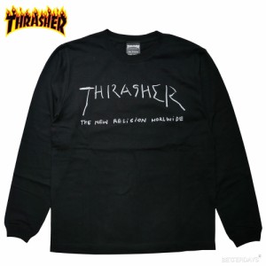 Tシャツ メンズ レディース ロンT スラッシャー×マークゴンザレス長袖Tシャツ ロングスリーブ 【国内正規品】 THRASHER NEW RELIGION WO