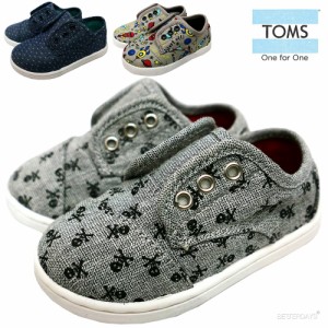 スリッポン キッズ TOMS トムス トムズ TINY-PASEOS Canvas 13cm-17cm 靴 スリッポン セレブキッズにも人気 キャンバス オススメ 【国内