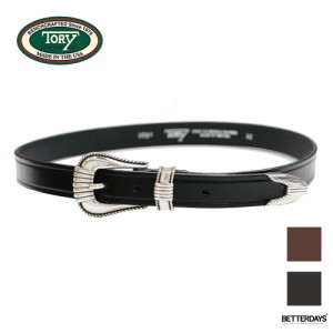 ベルト メンズ ユニセックス TORY LEATHER トリーレザー 3-Piece Silver Buckle Belt スリーピース シルバーバックルレザーベルト 本革 