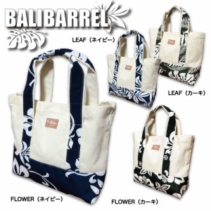 トートバッグ ビーチ キャンバス コットン ショルダー BALIBARREL 花柄 Mサイズ エコバッグ