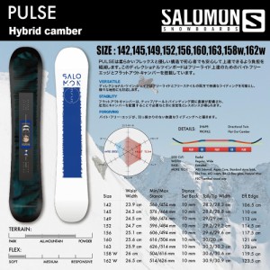 スノーボード SALOMON サロモン PULSE 2024. ツイン ハイブリッド キャンバー ＊オプション購入でバインセット＊取付無料！