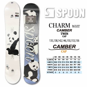 スノーボード スノボー 板 SPOON CHARM 2024 モデル メンズ レディス キャンバー New パンダ