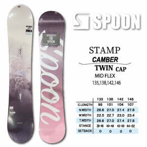 スノーボード スノボー 板 SPOON STAMP 2024 モデル レディス キャンバー