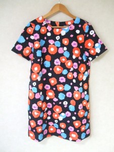 marimekko フリージア FREESIA FIONA 半袖 サイズ38 ワンピース ブラック 多色 レディース マリメッコ【中古】2-0616S△