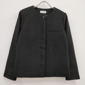 atelier naruse 未使用品 beaver wool no collar jacket フォーマルライン 定価34100円 ノーカラージャケット アトリエナルセ【中古】4-0