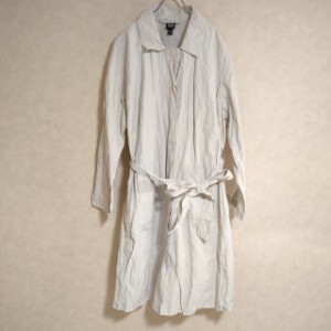 EILEEN FISHER オーバーサイズ リボンベルト付き コート アイボリー レディース アイリーンフィッシャー【中古】4-0208M△