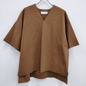 Graphpaper 新品 Compact Ponte Cut Off Pull Over GL203-70037B 定価30800円 ブラウス シャツ ブラウン グラフペーパー【中古】4-0419S