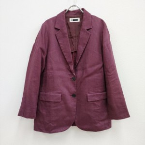 H BEAUTY&YOUTH LINEN 2B JACKET 定価35200円 サイズM テーラードジャケット パープル エイチビューティアンドユース【中古】3-0312M♪