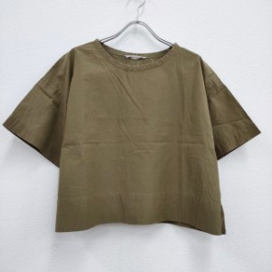 PLAIN PEOPLE H158FB264 トップス サイズ9 ワイド 半袖Ｔシャツ カットソー カーキ レディース プレインピープル【中古】4-0308S♪