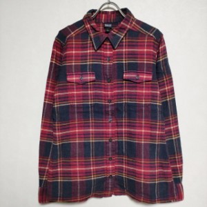 patagonia 53915 FJORD FLANNEL SHIRT オーガニックコットン ネルシャツ チェック 長袖シャツ レッド レディース パタゴニア【中古】3-10