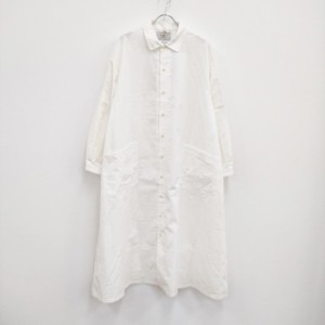 YAECA ワークシャツドレス 98101 定価32,000円 サイズM ワンピース ホワイト レディース ヤエカ【中古】3-0210M♪