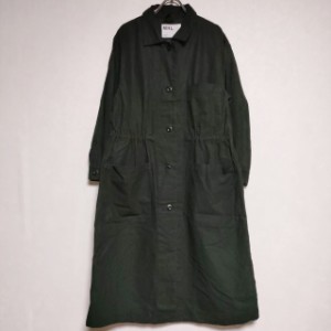 MHL. 595-2158502 UNIFORM COTTON LINEN TWILL ドレス ワンピース 2021 ブラック レディース エムエイチエル【中古】4-0407M∞