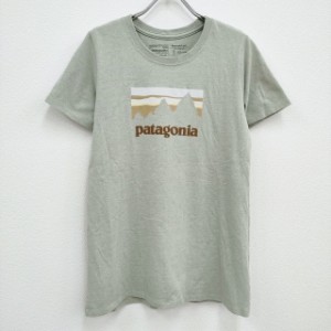 patagonia リサイクル素材 sty39072 サイズM 半袖Ｔシャツ カットソー ライトグリーン レディース パタゴニア【中古】3-0726S♪