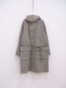 ULTERIOR REVERSIBLE HOODED COAT 定価121000円 US ARMY スノーパーカー リバーシブル コート グレー ベージュ アルテリア【中古】2-1126