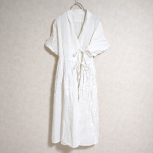 nest Robe 01192-1153 リネンカシュクール 羽織 ワンピース オフホワイト レディース ネストローブ【中古】3-0522S△