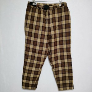 Graphpaper Wool check cook pants GM194-40527 定価35200円 チェック ウール パンツ ブラウン ベージュ メンズ グラフペーパー【中古】4