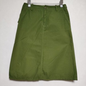 n100 nf-1002-34 Cotton Poplin Army Skirt 製品染め アーミー スカート カーキ レディース エヌワンハンドレッド【中古】4-0401M∞