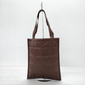 YOKE 22AW 新品 QUILTED LEATHER TOTE BAG 定価31900円 レザートートバッグ シープスキン トートバッグ ブラウン メンズ ヨーク【中古】3