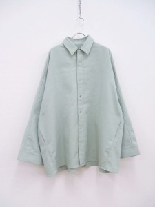 Graphpaper STRETCH KERSEY LONG YOKE SLEEVE SHIRT GM221-50087 定価35200円 シャツ ライトグリーン メンズ グラフペーパー【中古】2-08