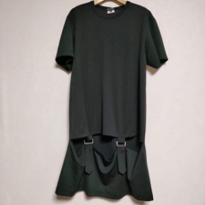 COMME des GARCONS HOMME PLUS ベルテッドロング 半袖Ｔシャツ カットソー AD2019 ブラック メンズ コムデギャルソンオムプリュス【中古