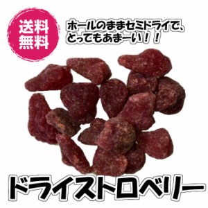 ドライいちご 半生タイプ 500g 送料無料 ドライフルーツ（ストロベリー500g）500g お試し ストロベリー チャック袋 丸ごと 糖漬け ソフト