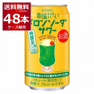 合同酒精 昔懐かしい メロン ソーダ サワー 350ml×48本(2ケース) [送料無料※一部地域は除く]