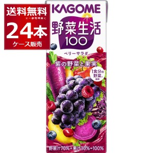 野菜ジュース カゴメ 野菜生活100 ベリーサラダ 200ml×24本(1ケース)[送料無料※一部地域は除く]