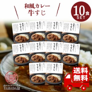 にしきや レトルトカレー 【 牛すじカレー 】 10食セット 中辛 高級 無添加 レトルト食品 国産 ギフト 災害 非常食 送料無料