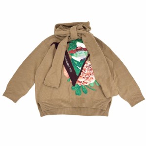 VALENTINO ヴァレンティノ ニット UNDERCOVER アンダーカバー コラボ ストール風 アパレル トップス セーター 服 M SV0KC06E5S2 ブラウン