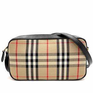 BURBERRY バーバリー ショルダーバッグ ノバチェック 肩掛け 斜め掛け ヴィンテージチェック かばん 鞄 レザー  キャンバス   ベージュ 