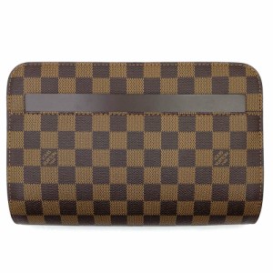 LOUIS VUITTON ルイヴィトン クラッチバッグ ダミエ サンルイ セカンドバッグ ポーチ 鞄 かばん N51993    ブラウン 茶 ゴールド金具 メ