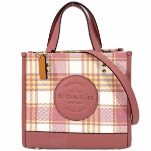 COACH コーチ 2WAY デンプシートート22ウィズガーデンプラッドプリントアンドコーチパッチ ハンドバッグ ショルダーバッグ 肩掛け 斜め掛