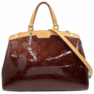 LOUIS VUITTON ルイヴィトン 2WAY モノグラムヴェルニ ブレアMM ハンドバッグ ショルダーバッグ 肩掛け ダークパープル ボルドー 鞄 かば