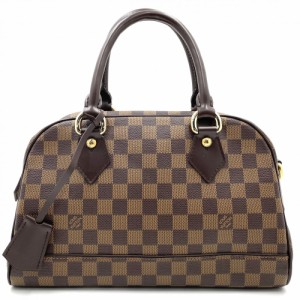 LOUIS VUITTON ルイヴィトン ハンドバッグ ダミエ ドゥオモ 鞄 かばん N60008    ブラウン 茶 ゴールド金具 レディース 美品【中古品】