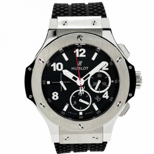 HUBLOT ウブロ 腕時計 ビッグバン SS AT 301.SX.130.RX 自動巻き ステンレススチール  ラバー   ブラック 黒 メンズ【中古品】