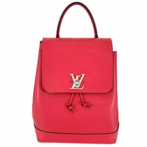 LOUIS VUITTON ルイヴィトン リュック ロックミー・バックパック 鞄 かばん M41818 レザー    レッド系 シルバー金具 メンズ【中古品】