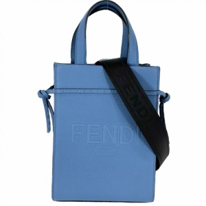 FENDI フェンディ 2WAY ゴートゥショッパー Sサイズ ハンドバッグ ショルダーバッグ 肩掛け 斜め掛け 鞄 かばん 7VA584 レザー    ブルー