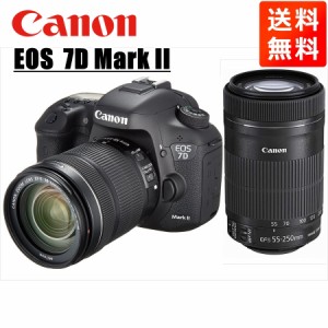キヤノン Canon EOS 7D Mark II EF-S 18-135mm STM EF-S 55-250mm STM ダブルレンズセット デジタル一眼レフ カメラ 中古