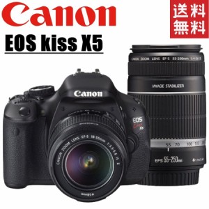 キヤノン Canon EOS kiss X5 ダブルレンズセット デジタル 一眼レフ カメラ 中古