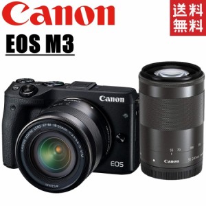 キヤノン Canon EOS M3 ダブルレンズキット ブラック ミラーレス 一眼レフ 中古