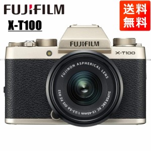 富士フイルム FUJIFILM X-T100 15-45mm レンズキット ゴールド ミラーレス一眼 カメラ 中古