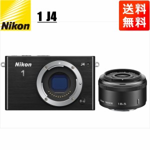 ニコン Nikon J4 ブラックボディ 18.5mm ブラック 単焦点 レンズセット ミラーレス一眼 カメラ 中古