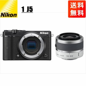 ニコン Nikon J5 ブラックボディ 10-30mm ホワイト レンズセット ミラーレス一眼 カメラ 中古